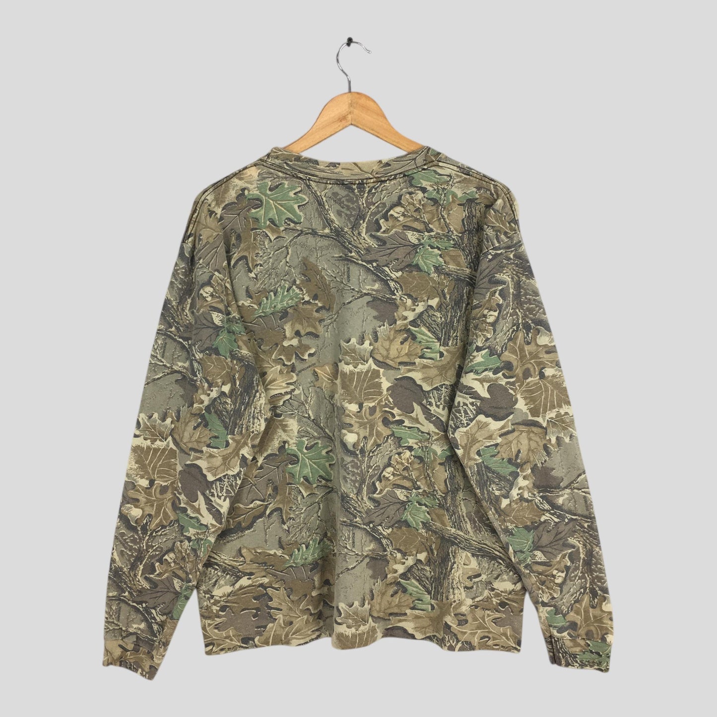 90s Real Tree Camo Longsleeve Tshirt Large