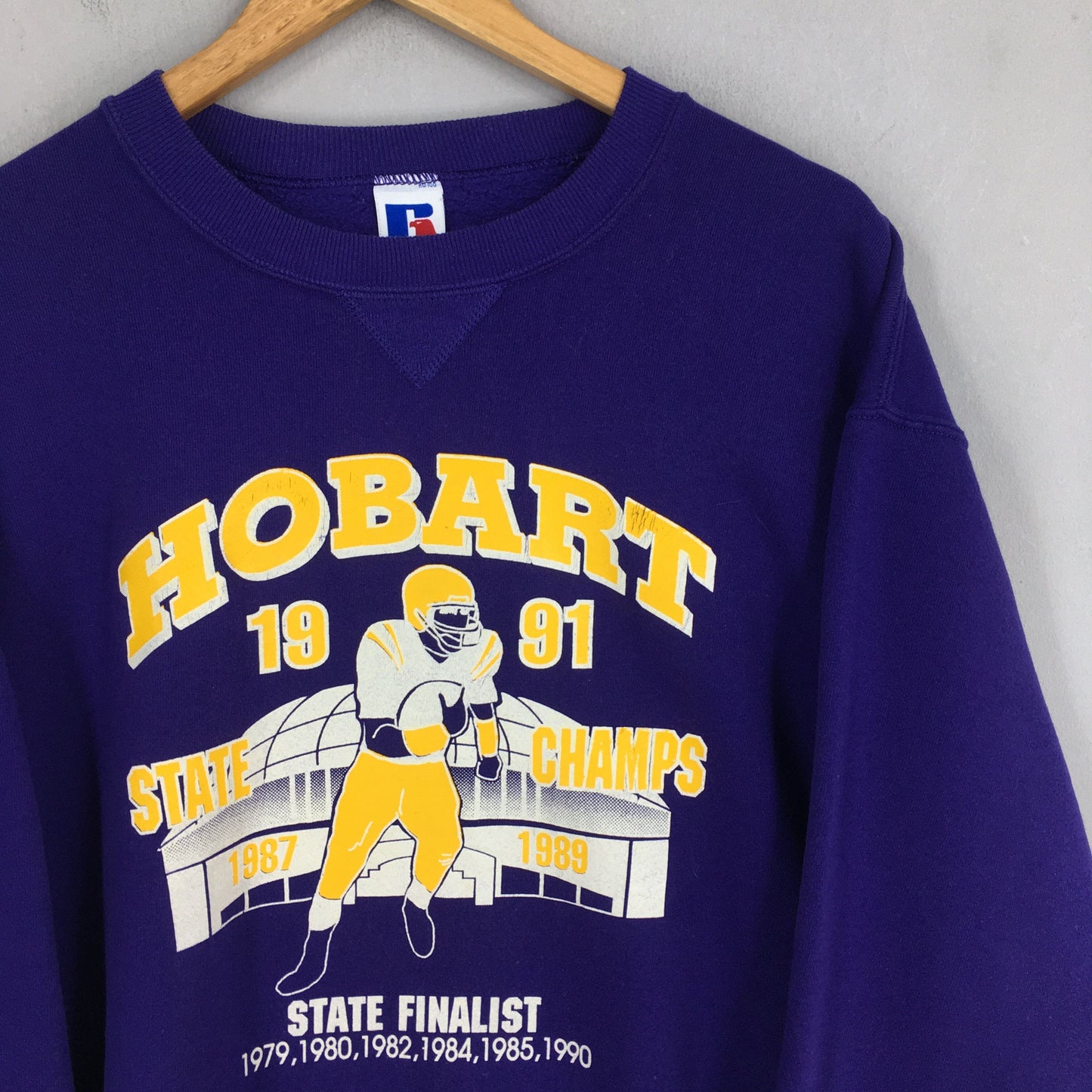 Hobart Football State Champs Sweatshirt Large