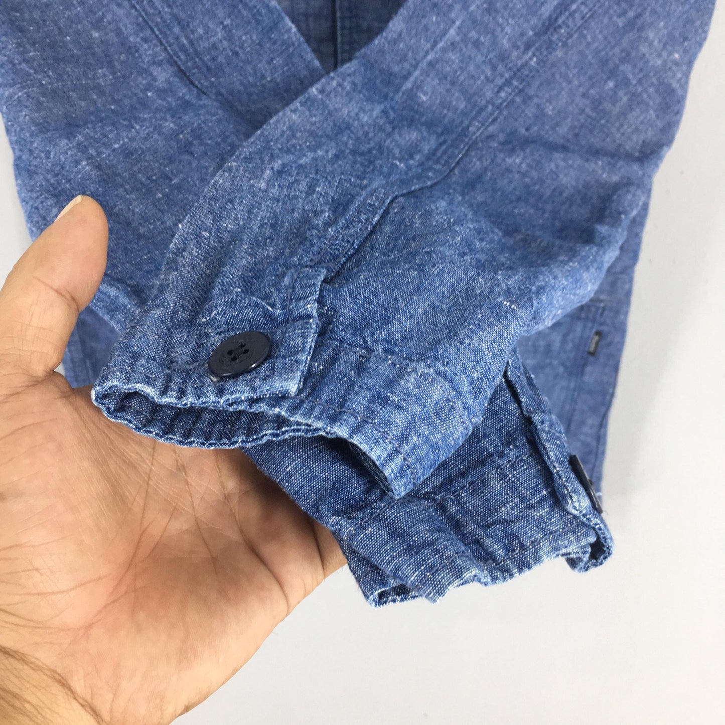 Beams Japan Usn Shawl Collar Indigo Blue Button Jacket Medium