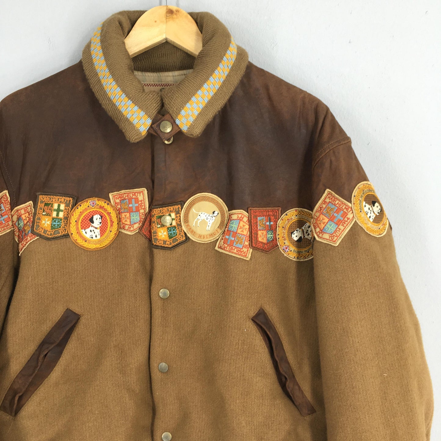 Karl Helmut Bomber Brown Jacket Medium