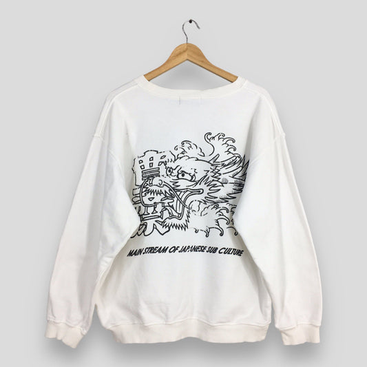 Kansai Man Japan White Sweatshirt Large