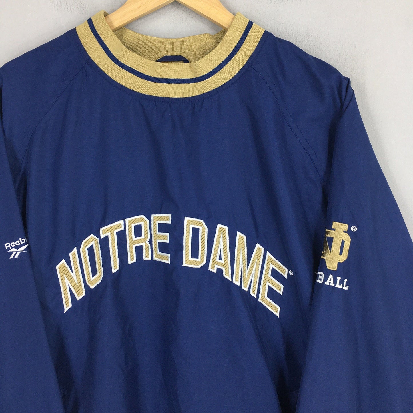 University Notre Dame Blue Pullover Sweater Large