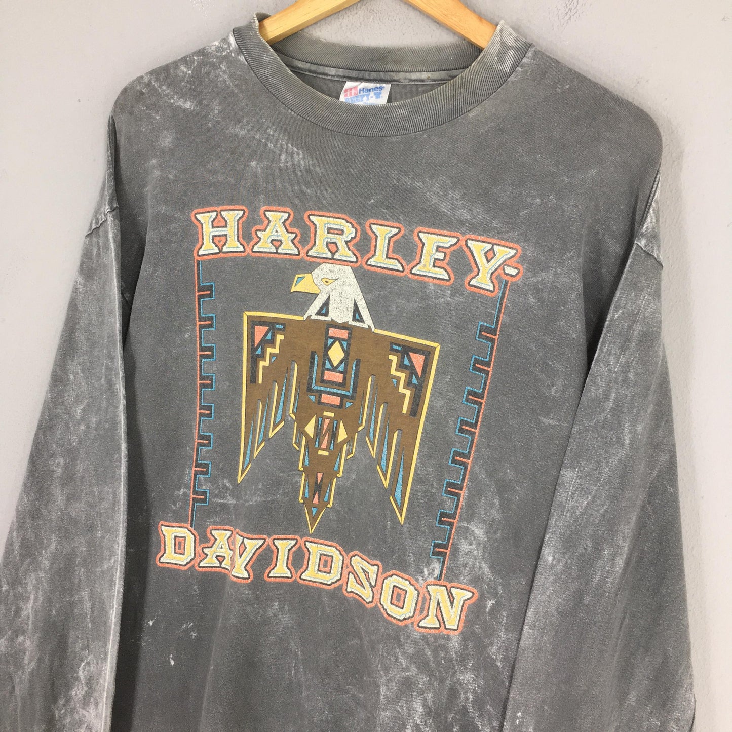 Harley Davidson Eagle Gray T shirt Large