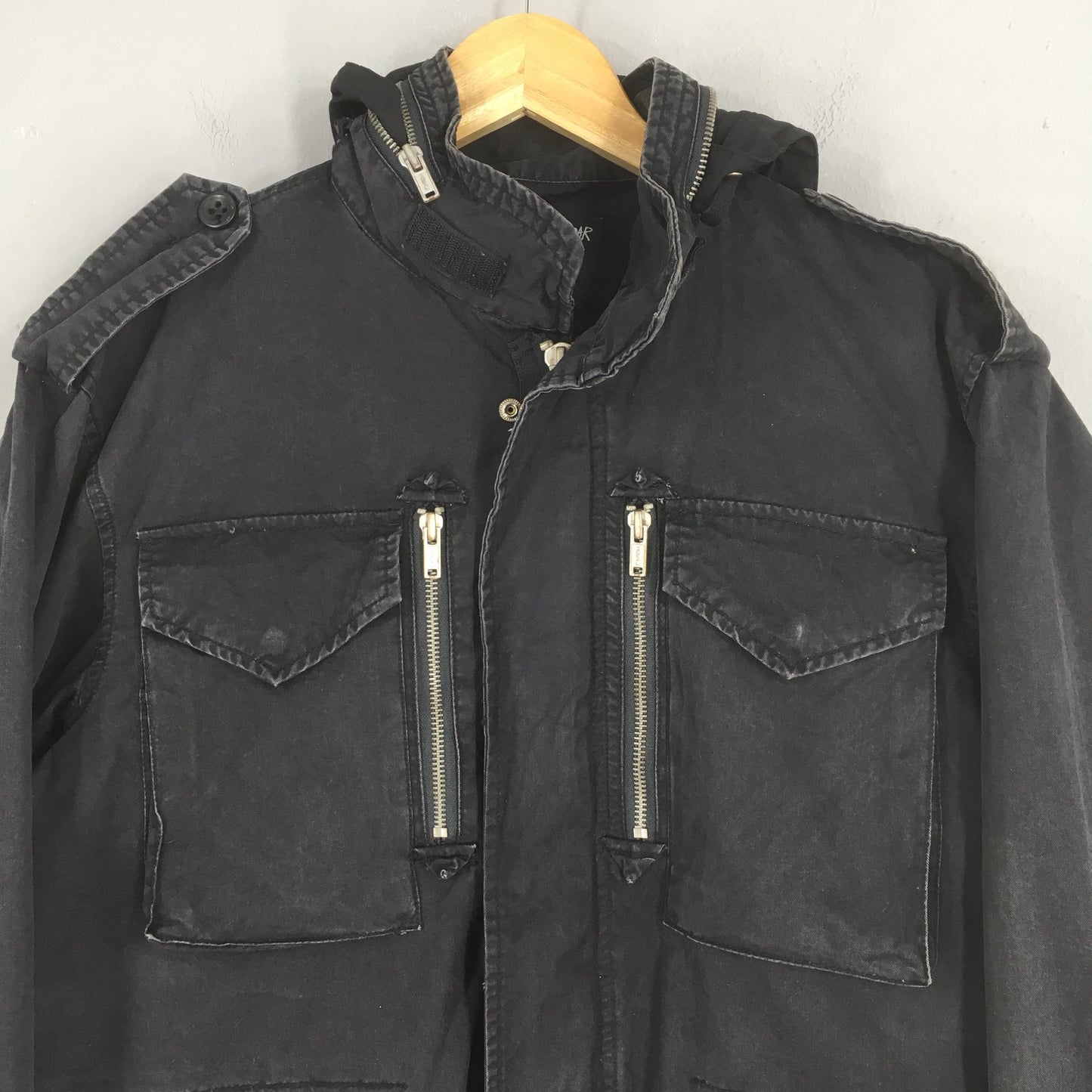 Y2K Stussy Gear Black M-65 Field Jacket Medium