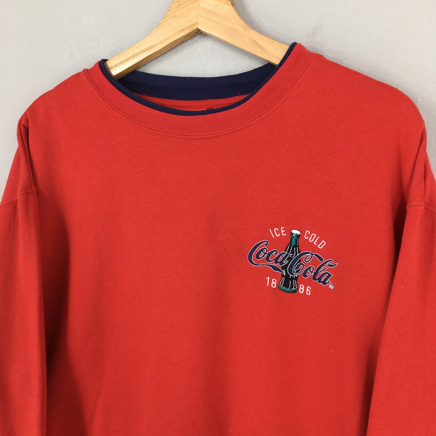 Coca Cola Embroidered Sweatshirt Large