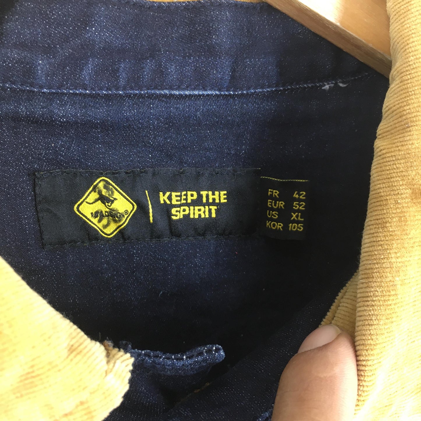 Indigo Blue Denim Workers Barn Field Jacket Large