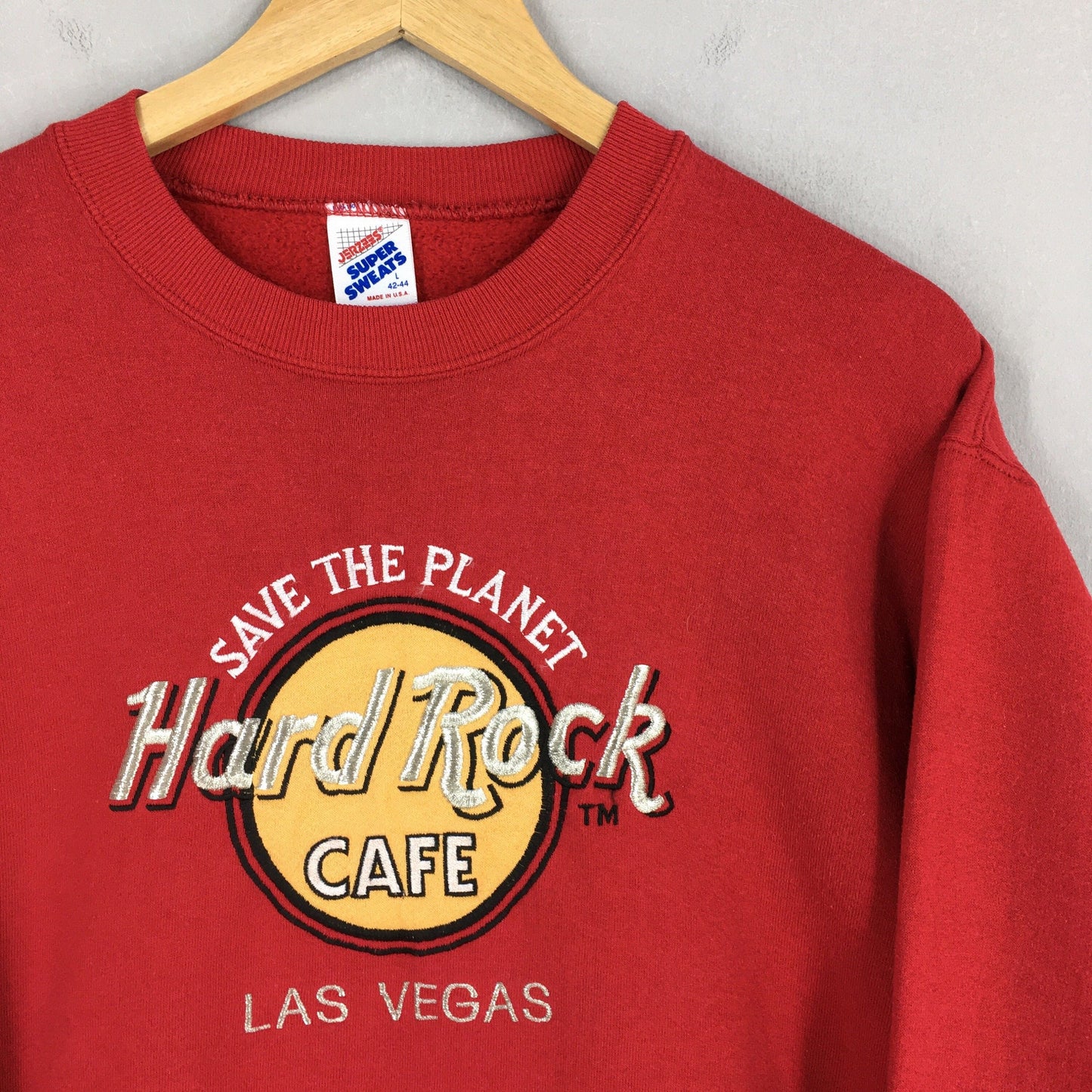 Hard Rock Cafe Las Vegas Red Sweatshirt Large