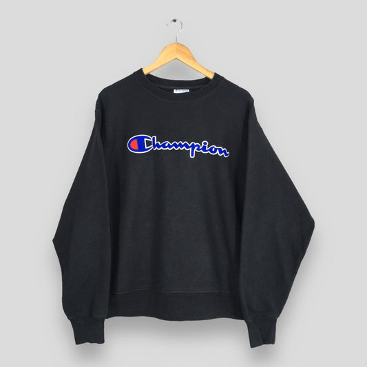 Champion Reverse Weave Black Sweatshirt Large