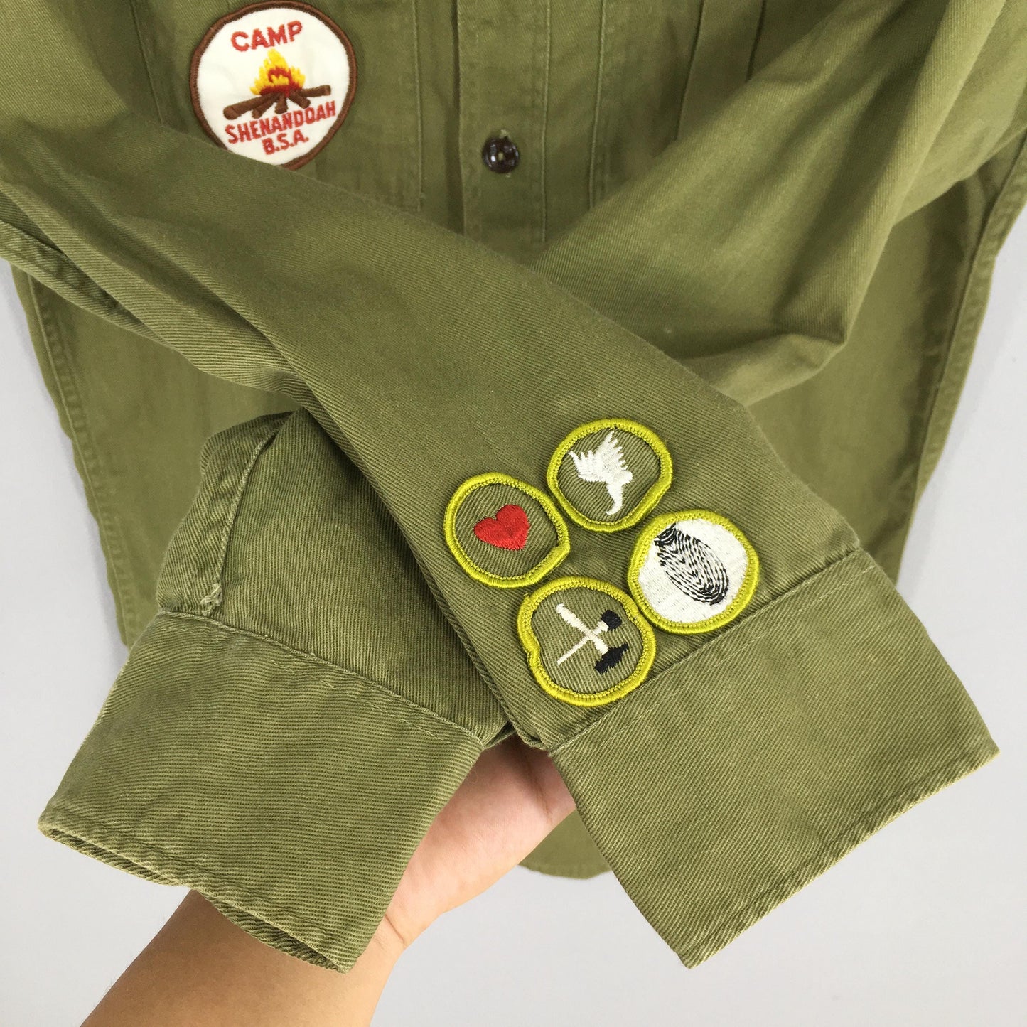 Boy Scouts Olive Shirt Medium