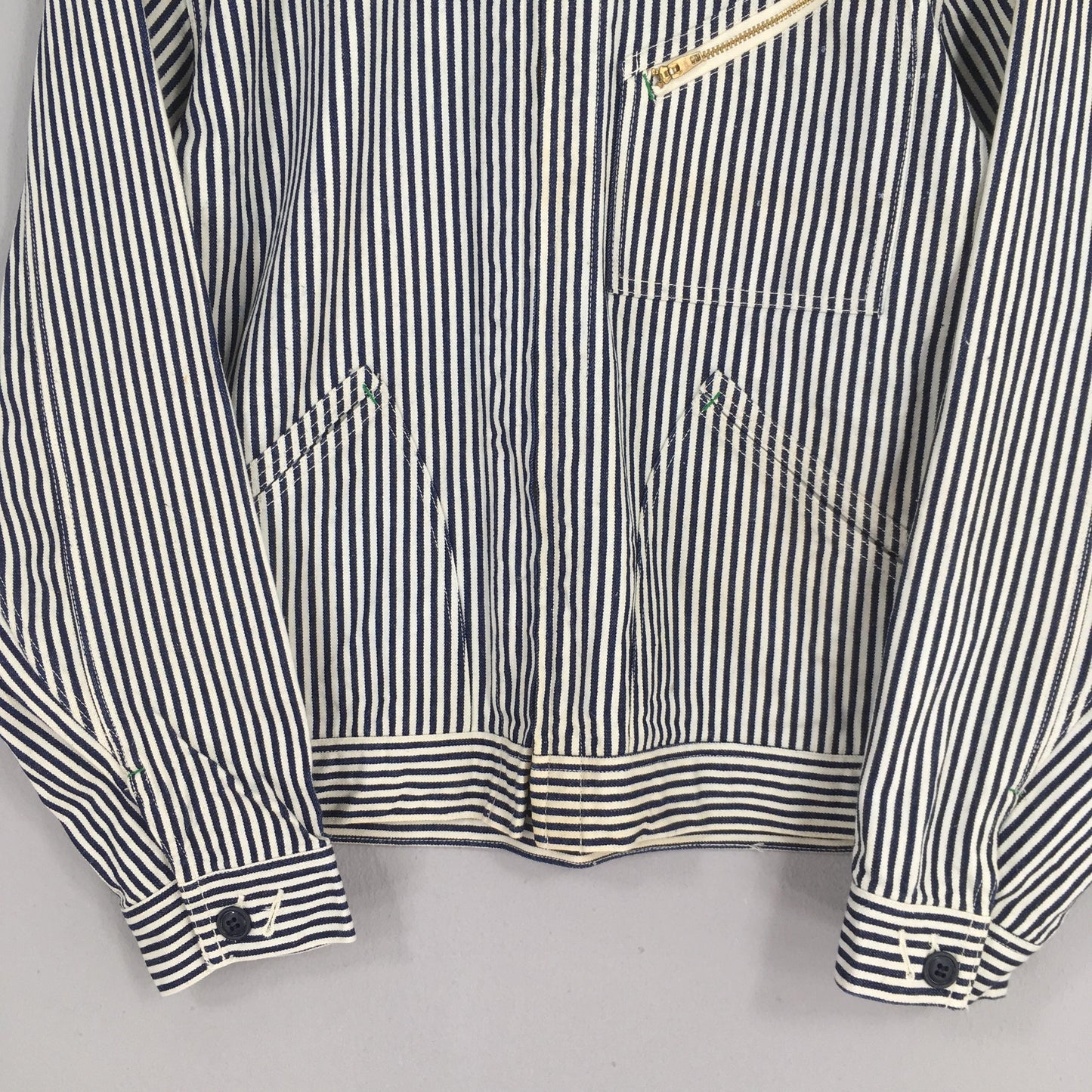 Sugar Cane Hickory Stripes Jelt Denim Jacket Medium