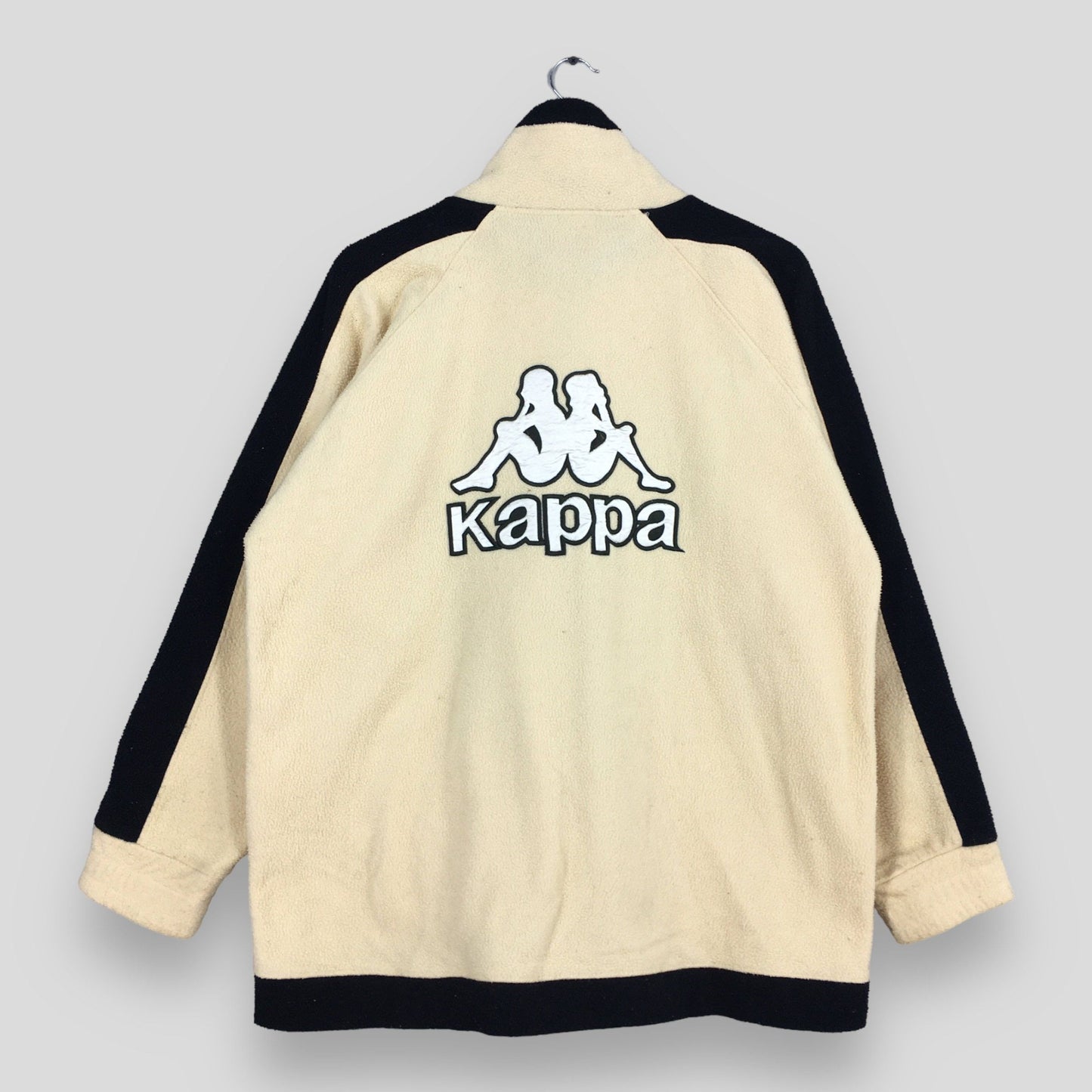 Kappa Fleece Cream Fleece Zipper Sweater Medium