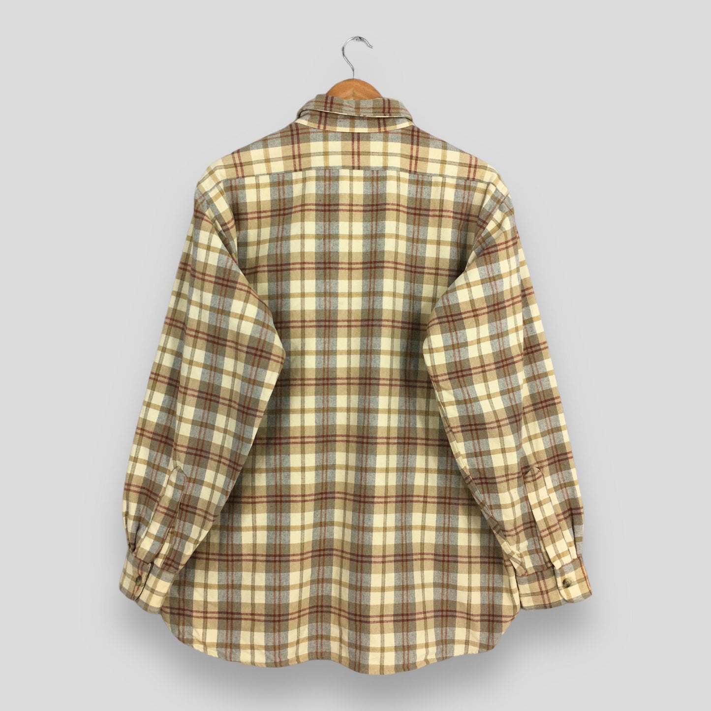 LL Bean Flannel Checkered Shirt Men Large