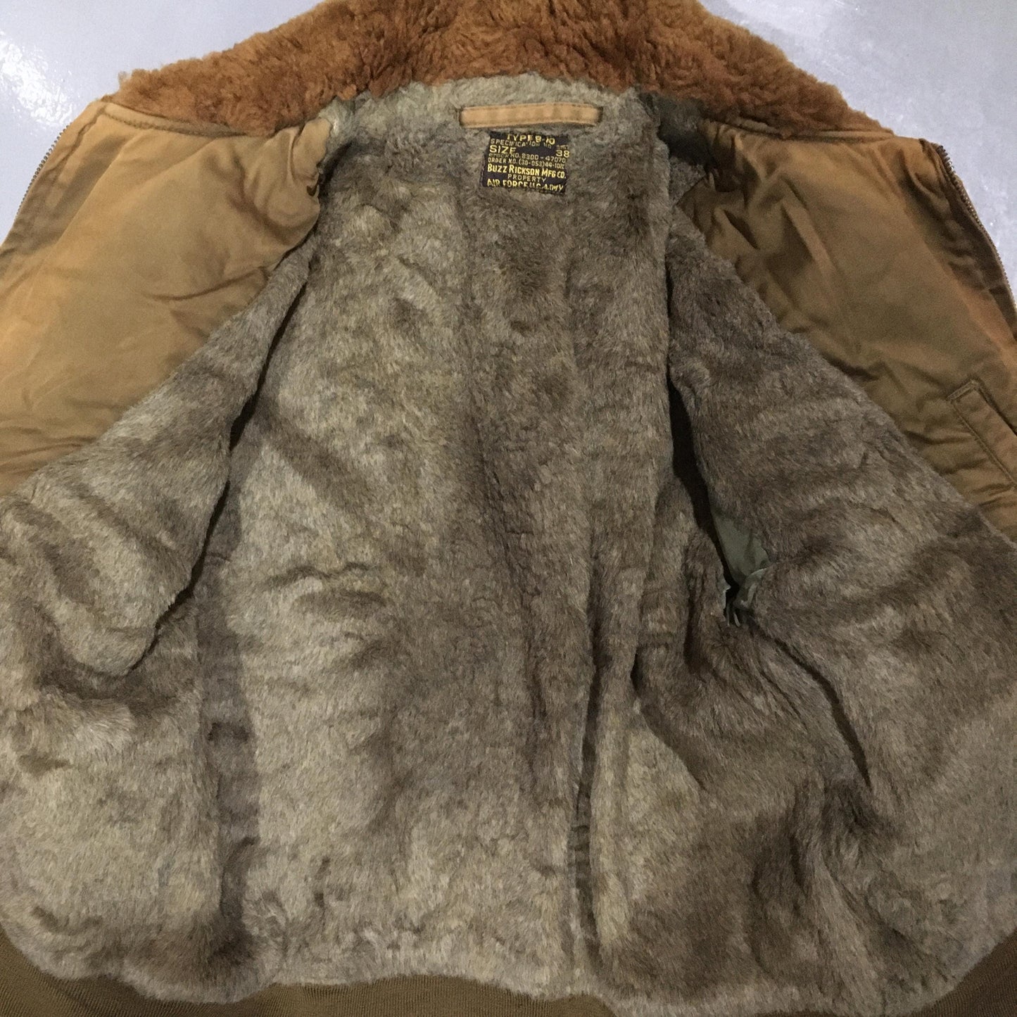 Usafa Type B-10 Buzz Rickson Sun Faded Brown Bomber Jacket