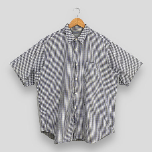 Comme Des Garcons Homme Blue Checkered Shirt XLarge