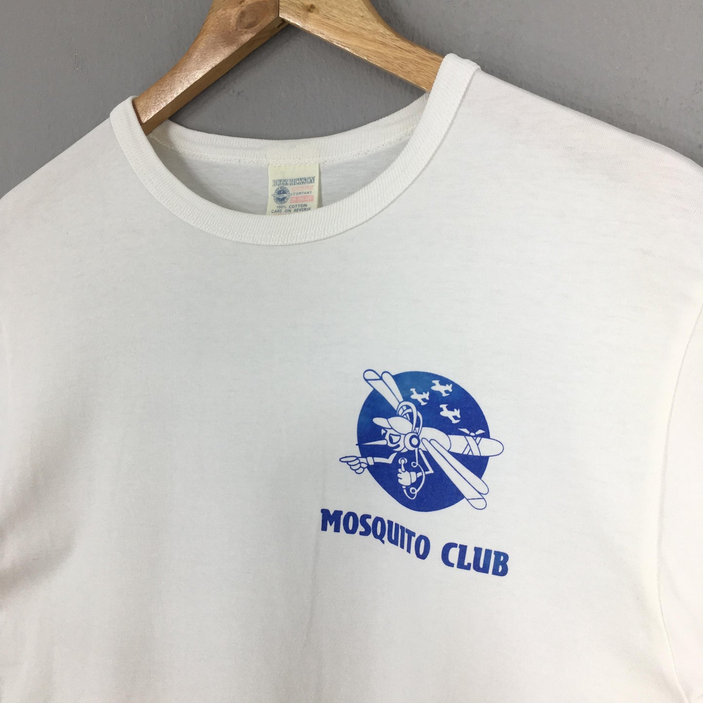 Buzz Rickson Mosquito Club White Tshirt Medium