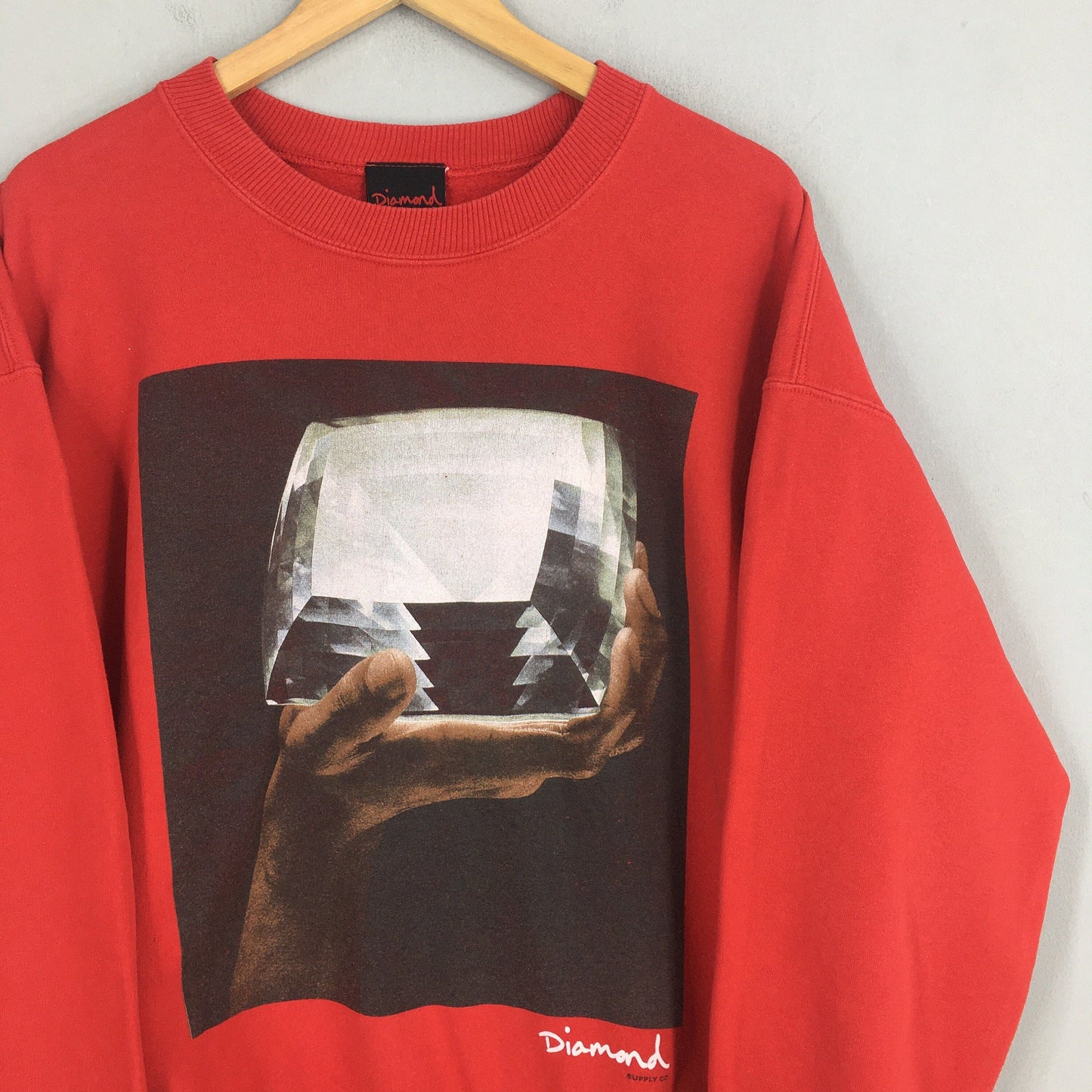 Diamond Supply Co Red Sweater Large