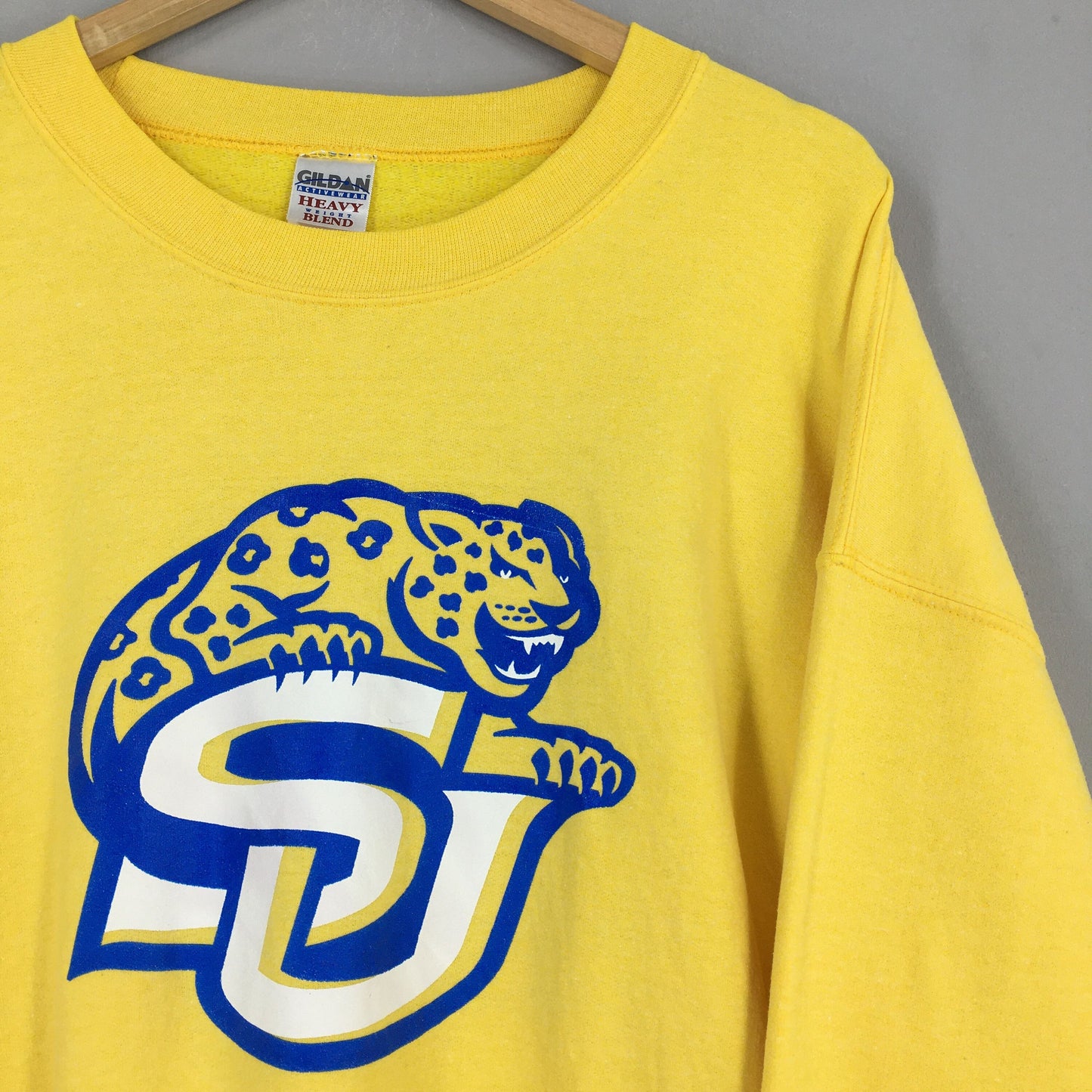 Southern Jaguars Football Ncaa Yellow Sweatshirt 2XLarge