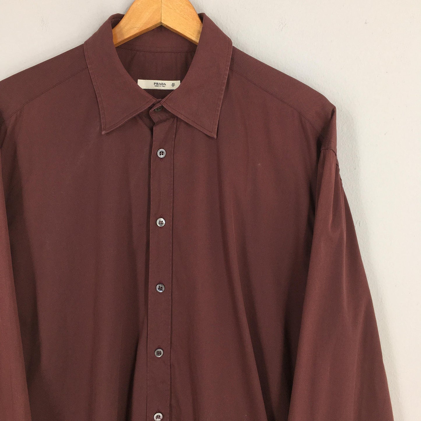 Prada Milano Plain Red Shirt XLarge