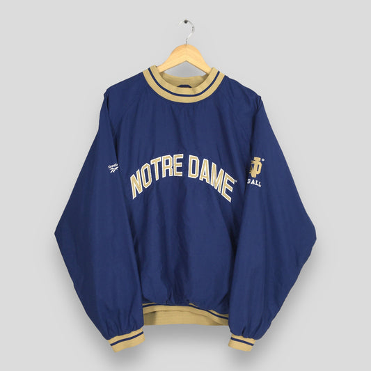 University Notre Dame Blue Pullover Sweater Large