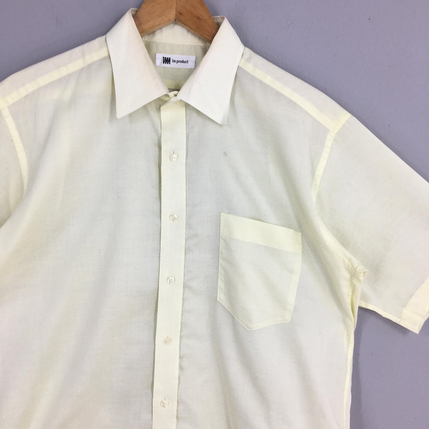 Issey Miyake Yellow Plain Shirt Large