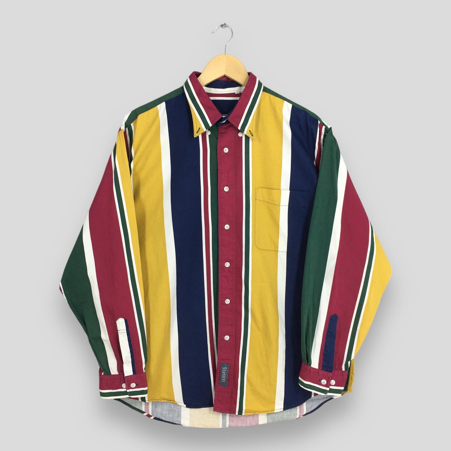 Multicolor Stripes Brushpopper Shirt Large