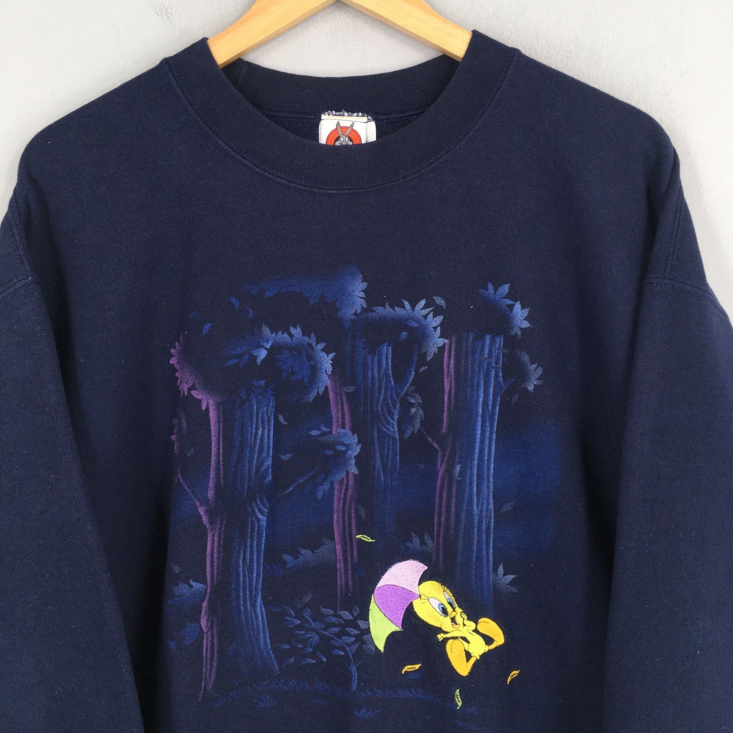 Tweety Yellow Bird Looney Tunes Sweatshirt Large