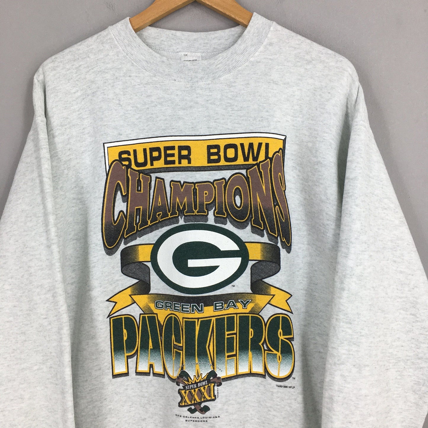 Green Bay Packers Nfl White Sweatshirt Large