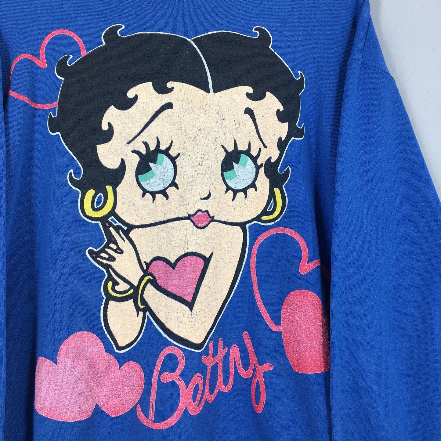 Betty Boop Blue Sweatshirt Large