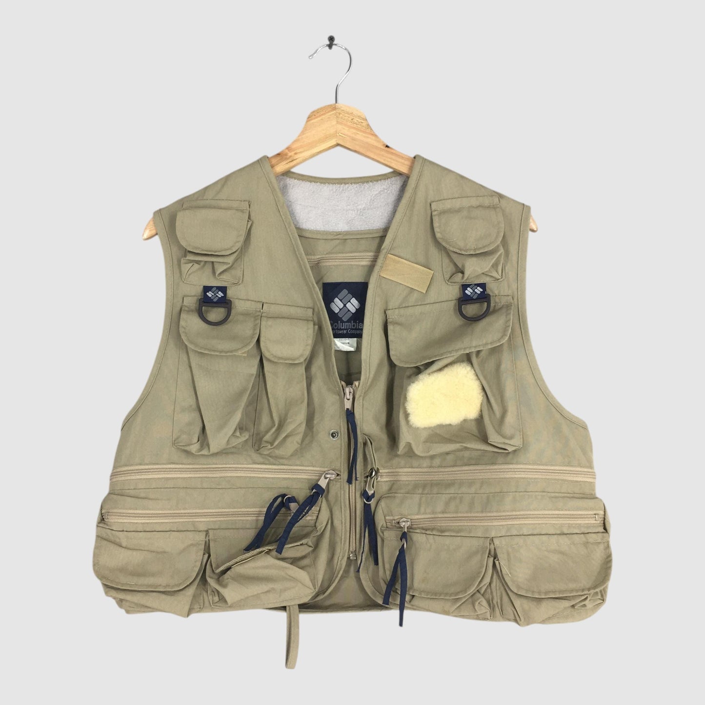 90s Columbia Tactical Vest Beige Jacket Medium