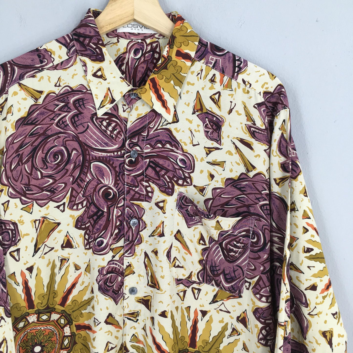 Flower Abstract Pattern Casual Shirt Large