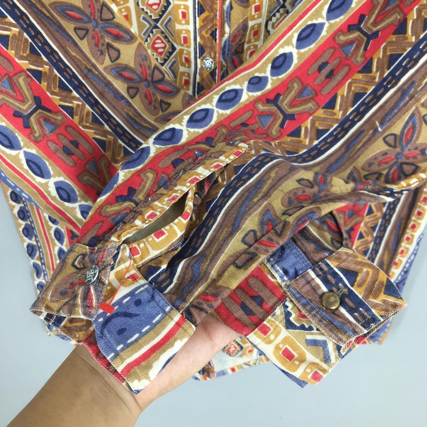 Funky Abstract Multicolor Flannel Shirt Medium