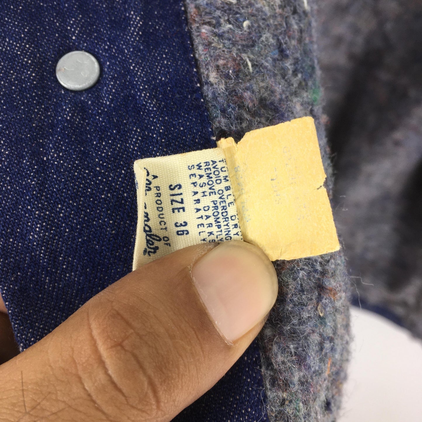 Wrangler Sanforized Blue Chore Denim Jacket Medium