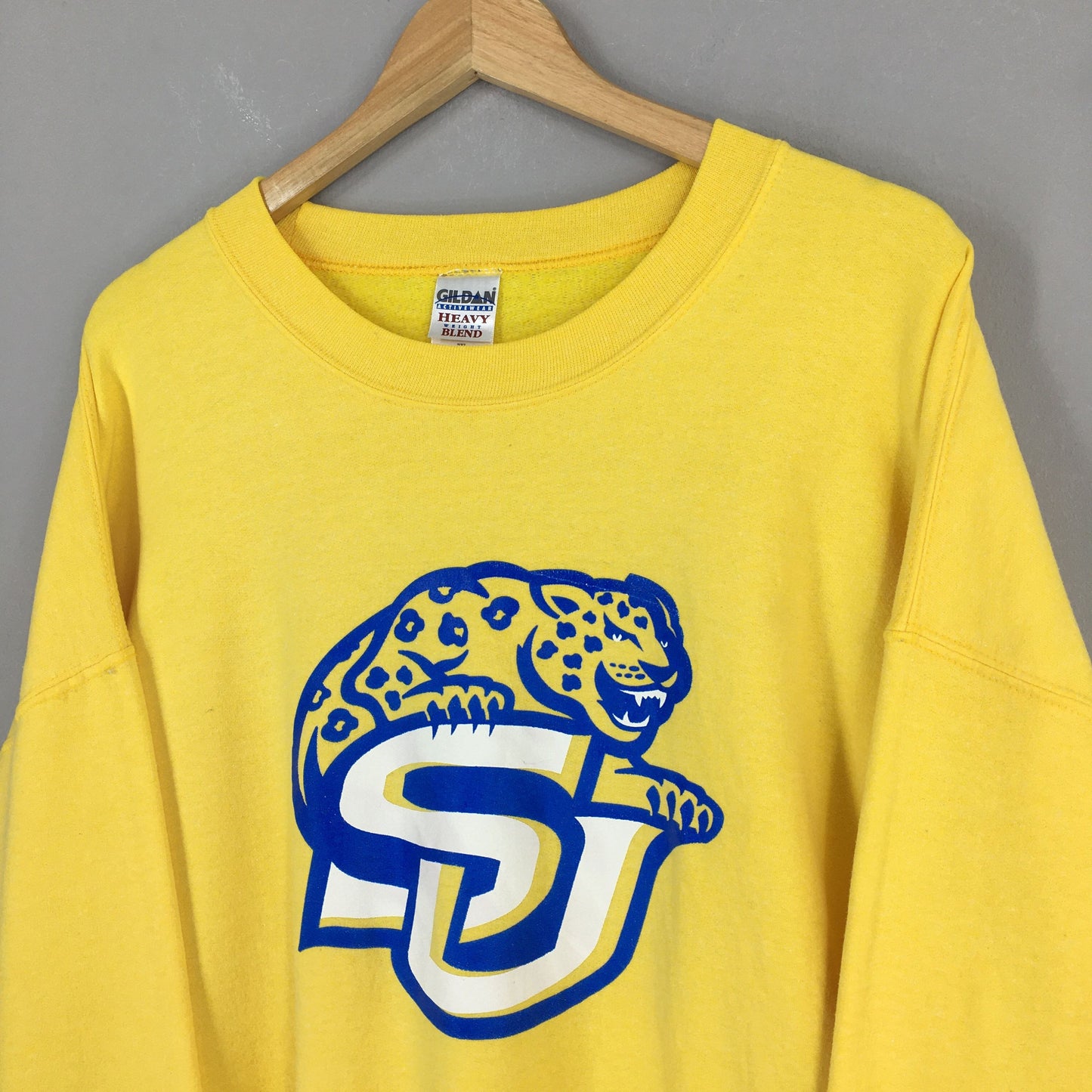 Southern Jaguars Football Ncaa Yellow Sweatshirt 2XLarge