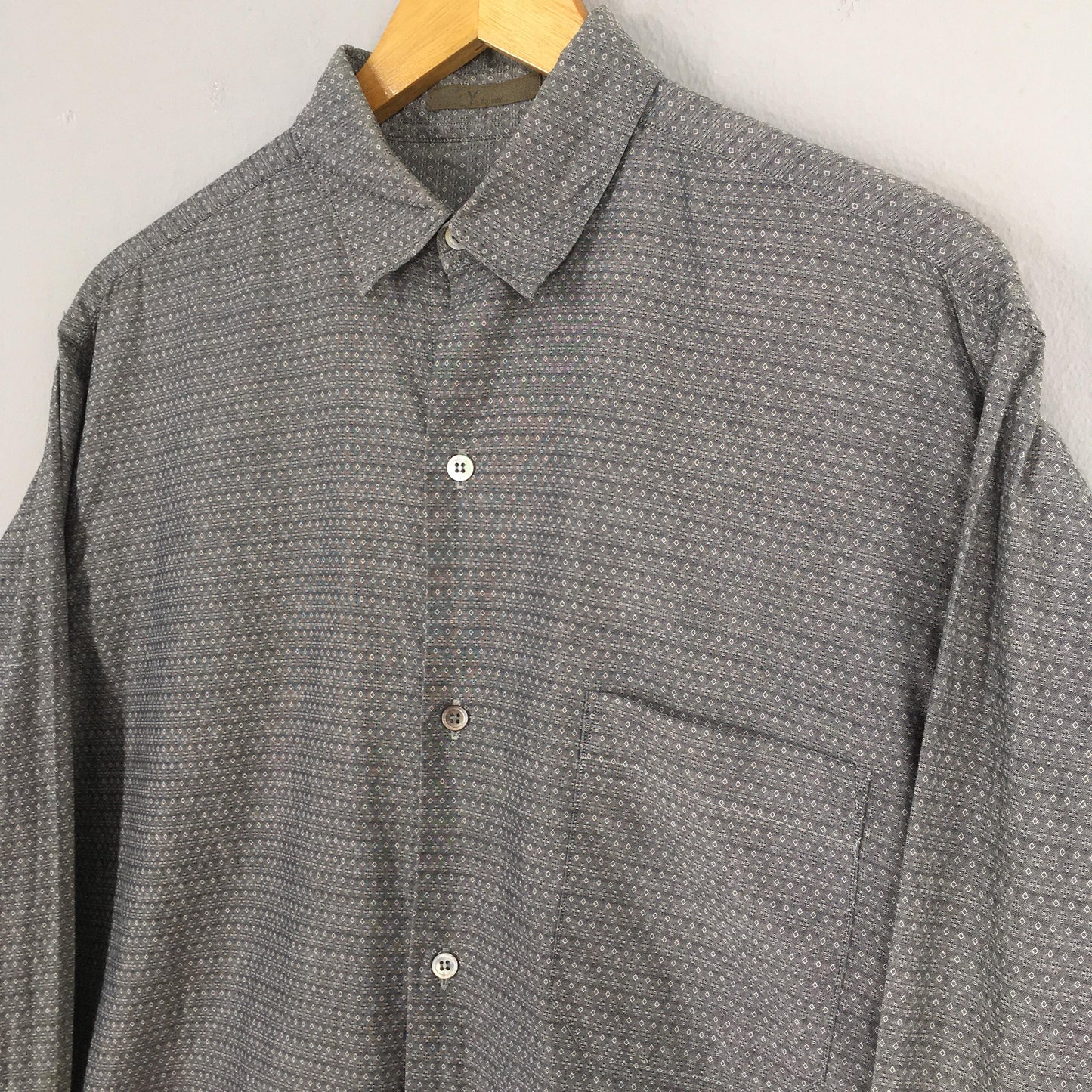 Ys For Men Yohji Yamamoto Gray Shirt XLarge