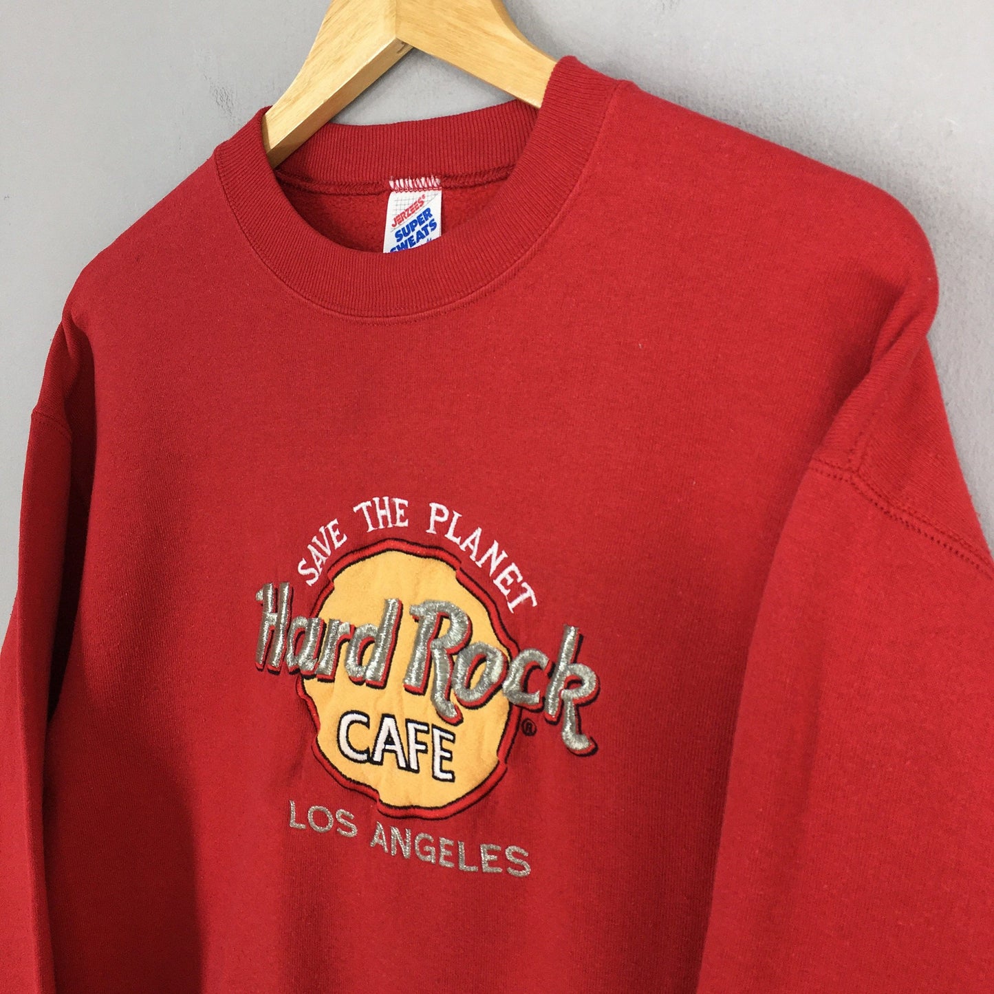 Hard Rock Cafe Los Angeles Red Sweatshirt Medium