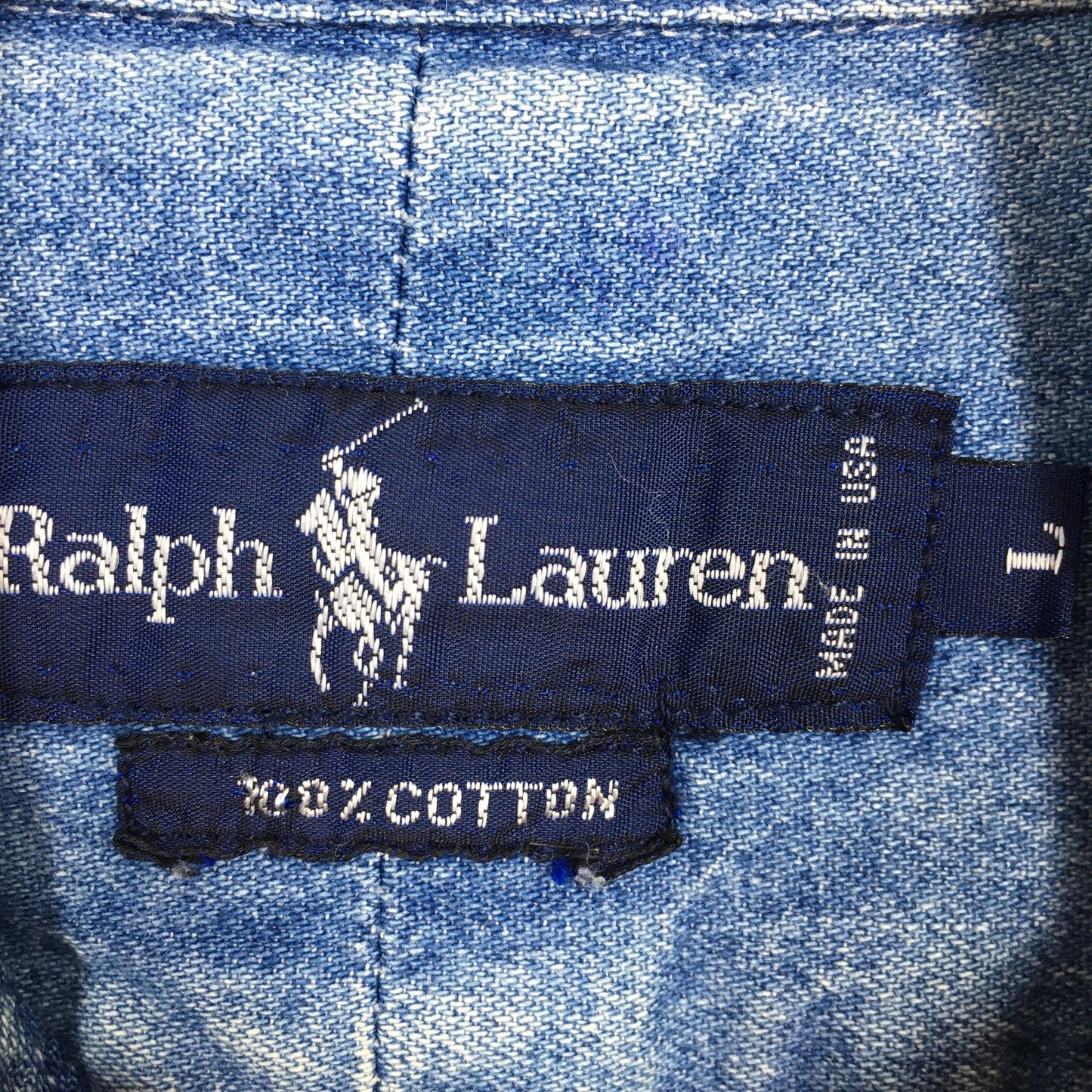 Polo Ralph Lauren Jeans Blue Shirt Large