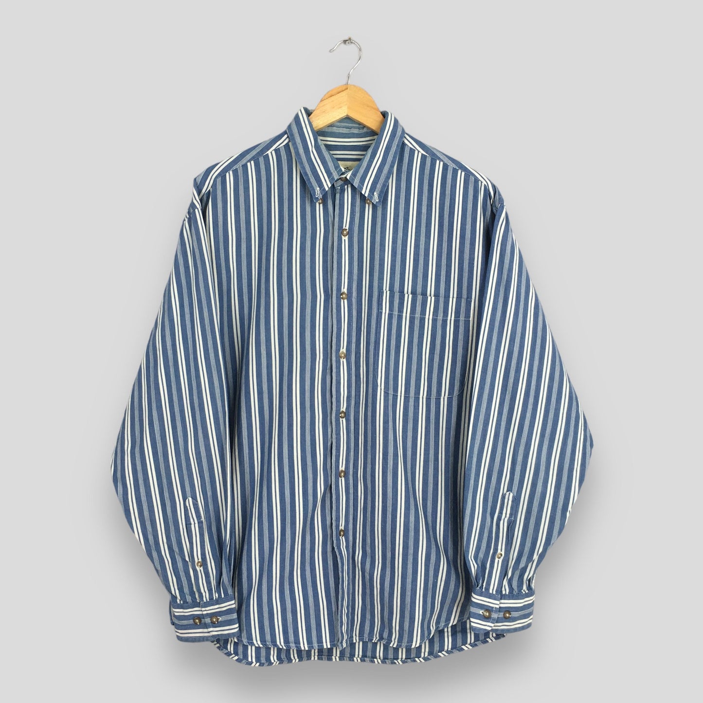 Eddie Bauer Striped Flannel Shirt Medium