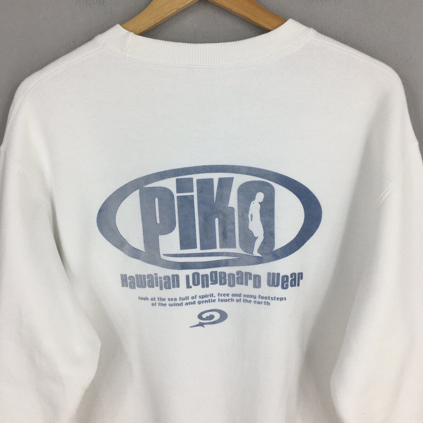 Piko Surfing White Sweatshirt Large