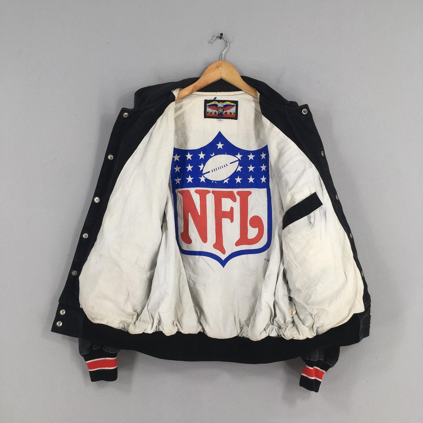 San Francisco 49ERS Jeff Hamilton Bomber Leather Jacket XLarge