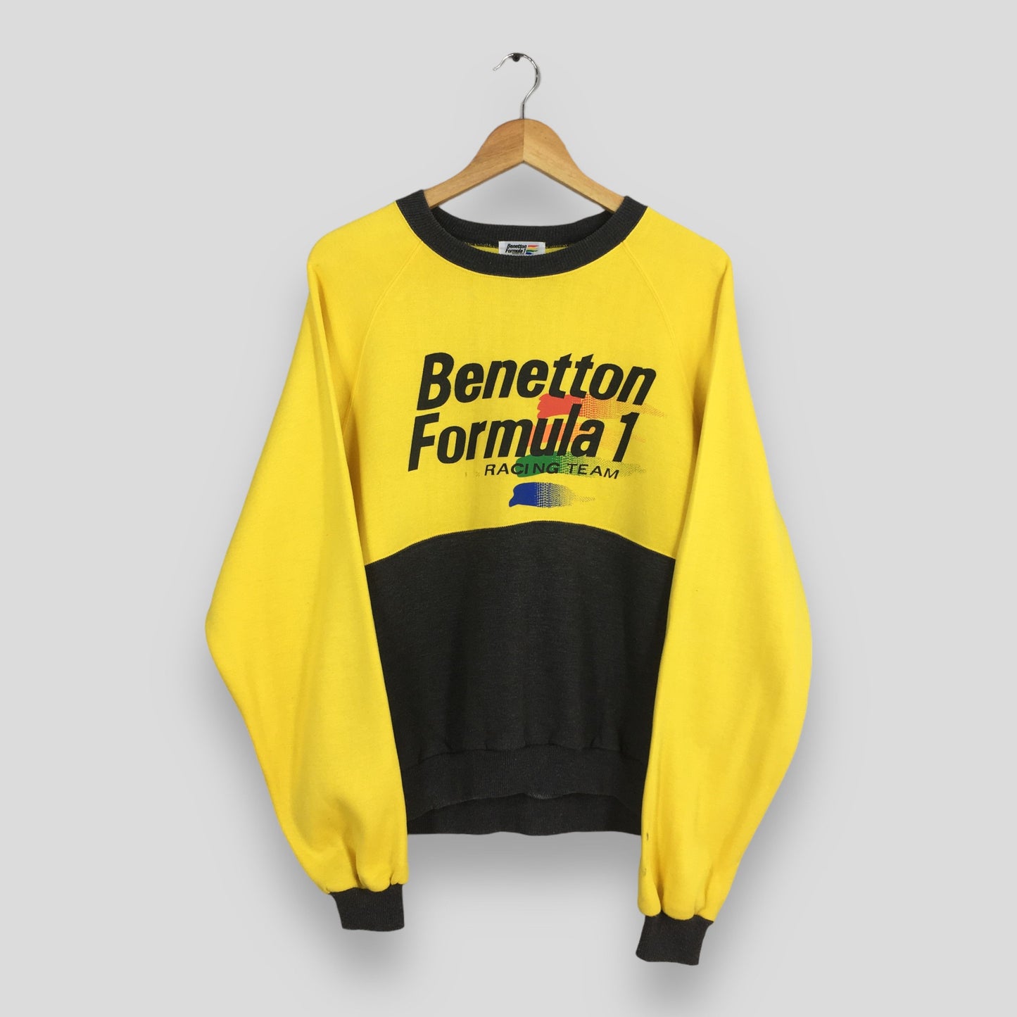 Benetton Formula 1 Yellow Sweatshirt Medium