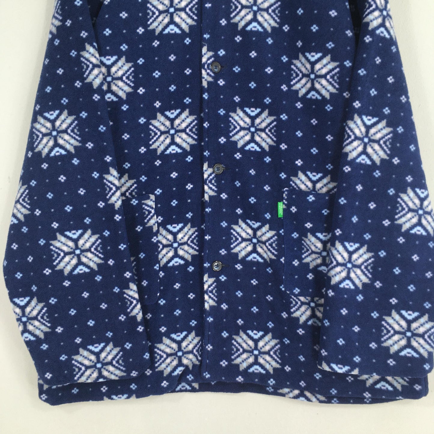 United Colors Of Benetton Blue Fleece Jacket XLarge