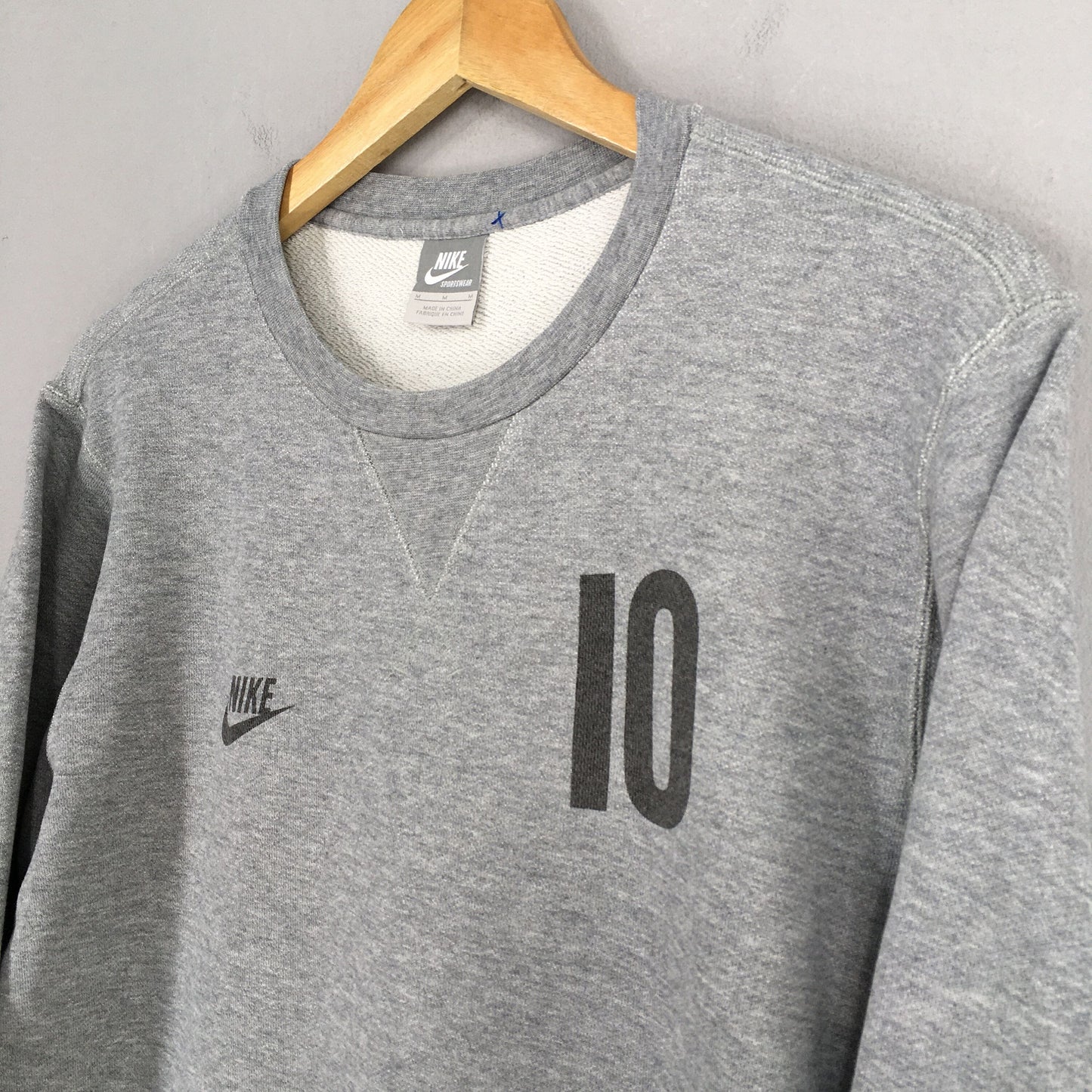 Nike Swoosh Gray Sweatshirt Medium