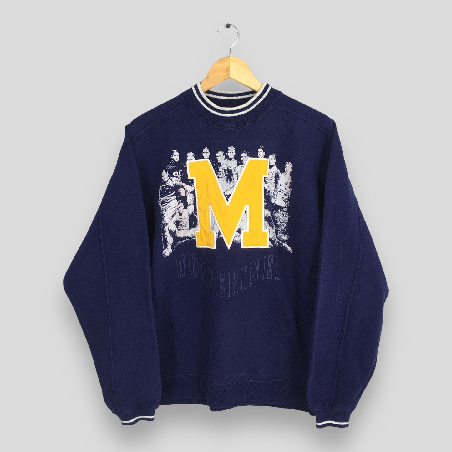 Michigan Wolverines Blue Crewneck Large