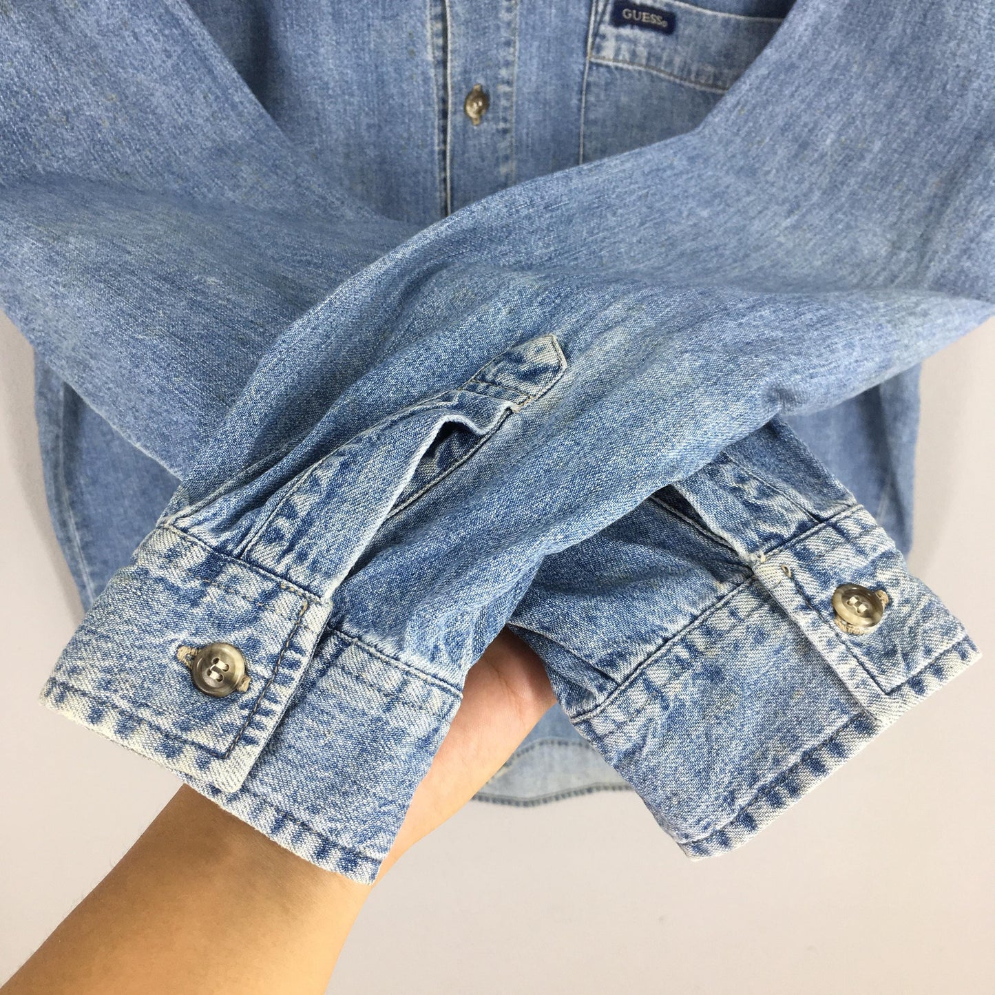 Guess Jeans Blue Denim Shirt Small