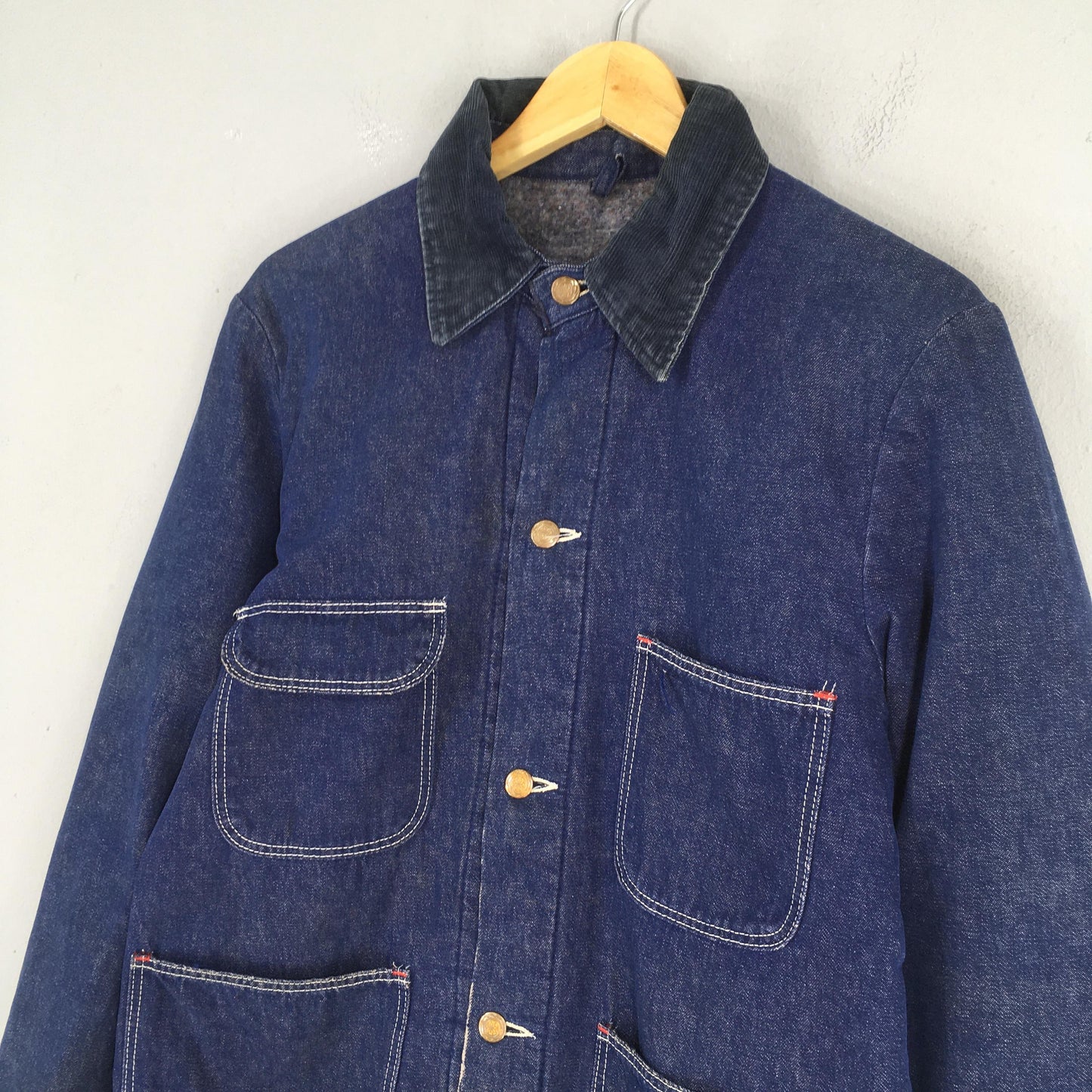 Wrangler Sanforized Blue Chore Denim Jacket Medium