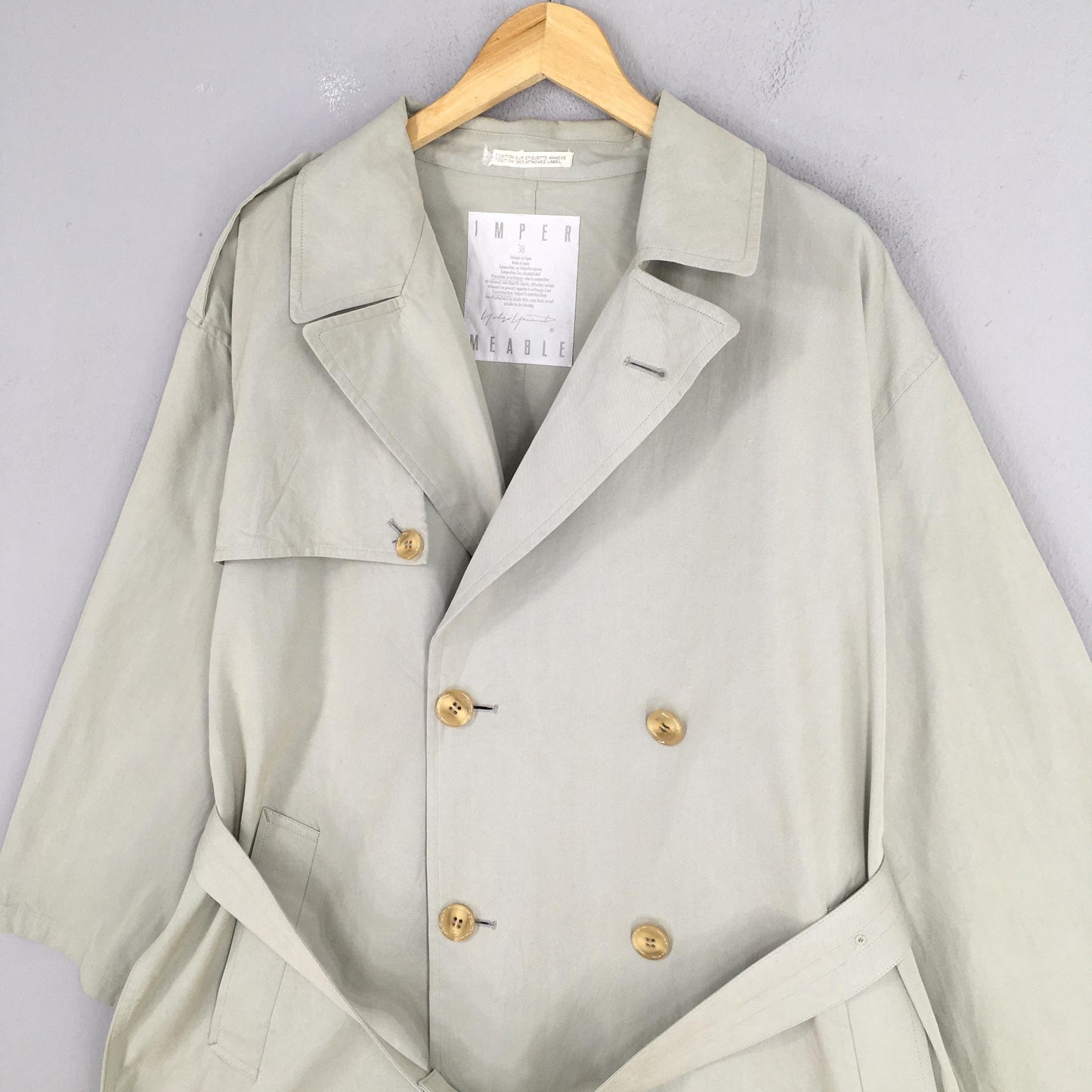 Yohji Yamamoto Impermeable Homme Trenchcoat Jacket Medium