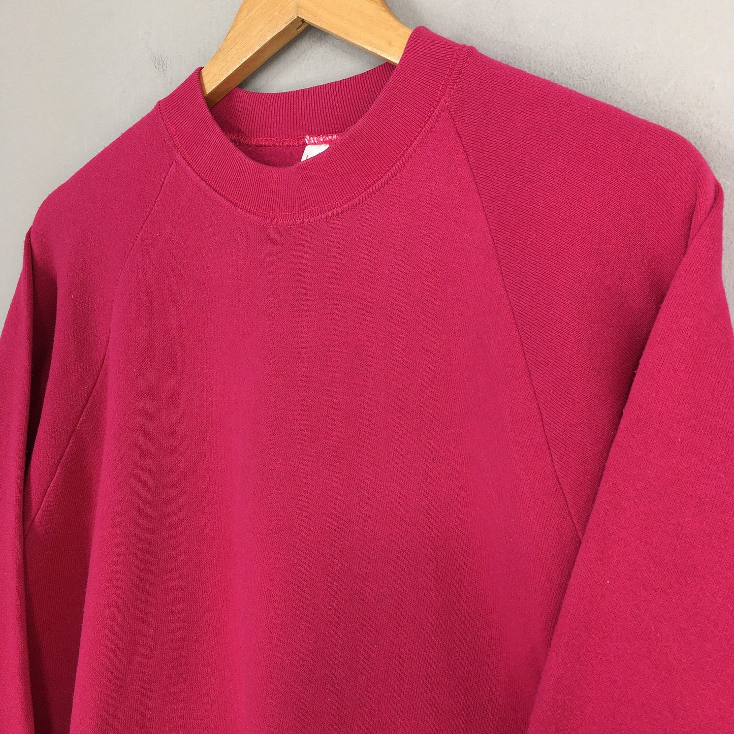 Fruit Of The Loom Pink Plain Sweatshirt Large