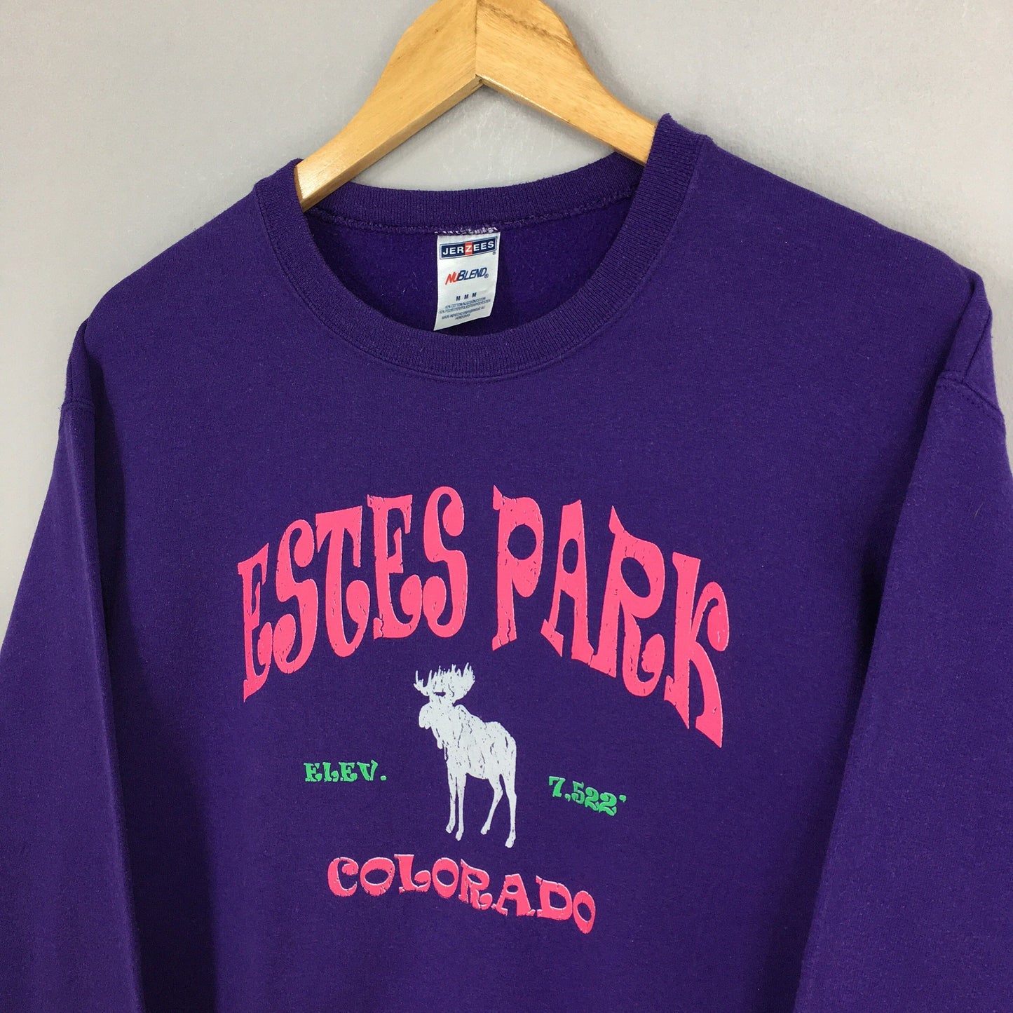 Colorado Estes Park Purple Sweatshirt Medium