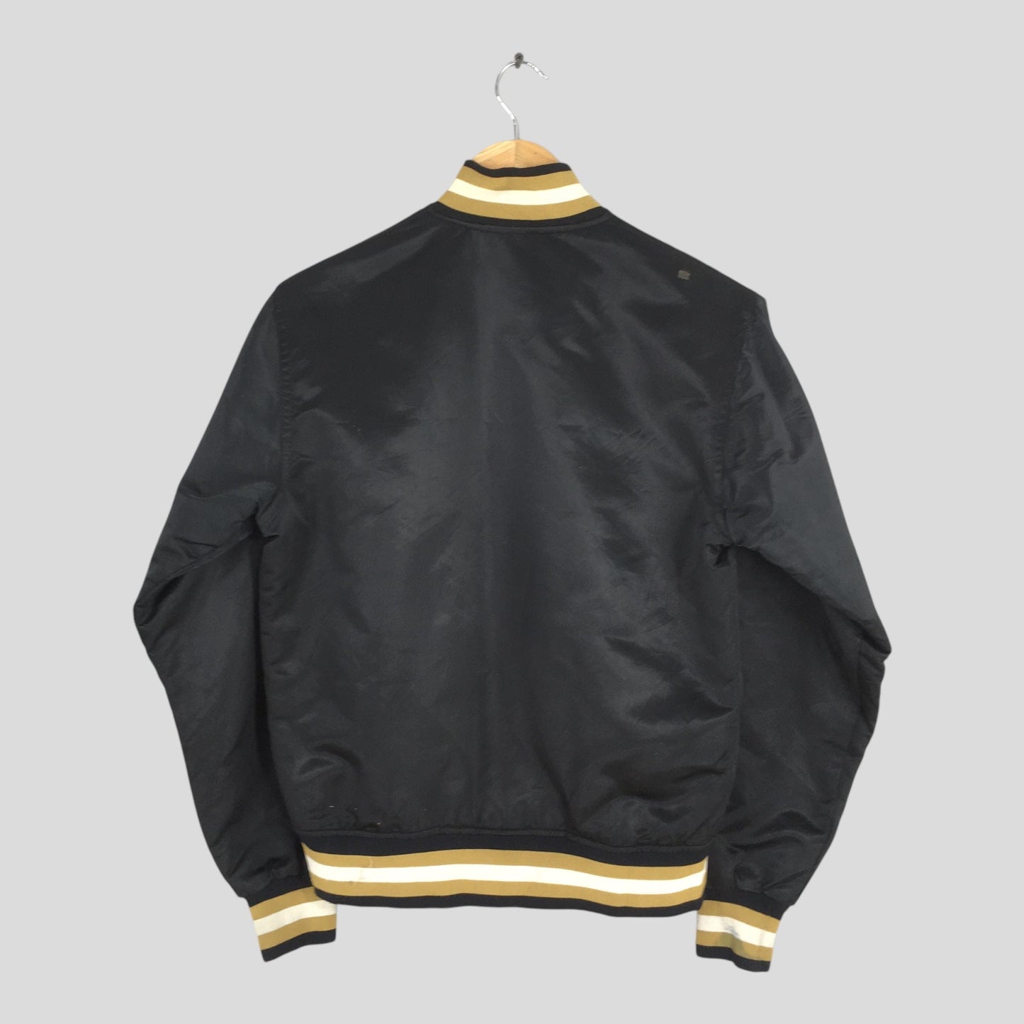 Starter New Orleans Saints NFL Black Satin Varsity Jacket Small