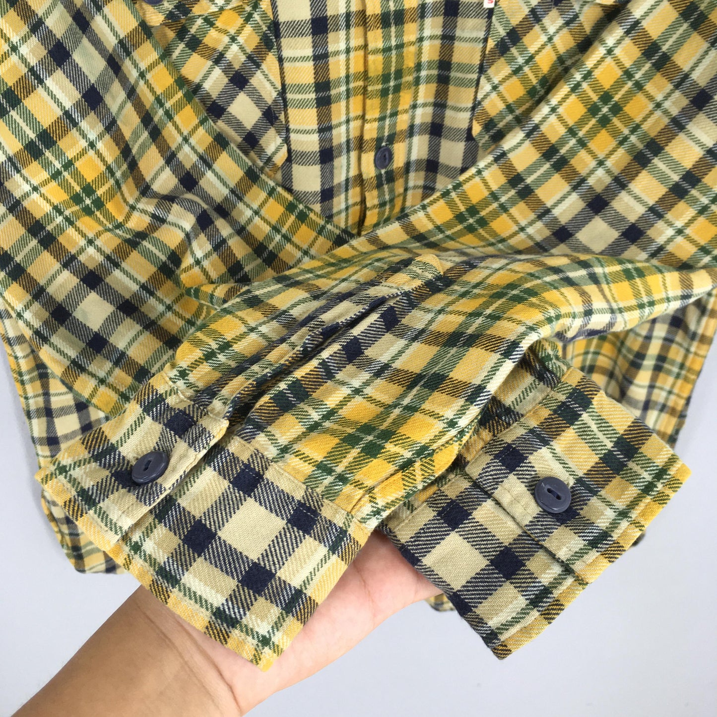Levis Strauss Checkered Yellow Multicolor Shirt Medium